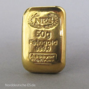 Goldbarren-50g-Feingold 9999 NES